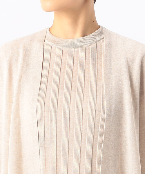 COMME CA（コムサ）の「スパークレーヨンポリエステル カーディガン（カーディガン/ボレロ・レディース・ベージュ/ホワイト・9号）」の3枚目の写真
