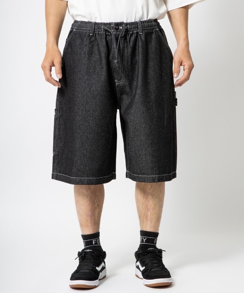 430（フォーサーティ）の「mp13632- ES PAINTER DENIM SHORTS 1-WASH デニムショートパンツ（デニムパンツ・メンズ・インディゴブルー/ブラック・0/1/2/3）」の4枚目の写真