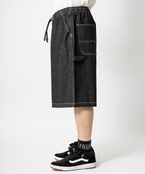 430（フォーサーティ）の「mp13632- ES PAINTER DENIM SHORTS 1-WASH デニムショートパンツ（デニムパンツ・メンズ・インディゴブルー/ブラック・0/1/2/3）」の5枚目の写真