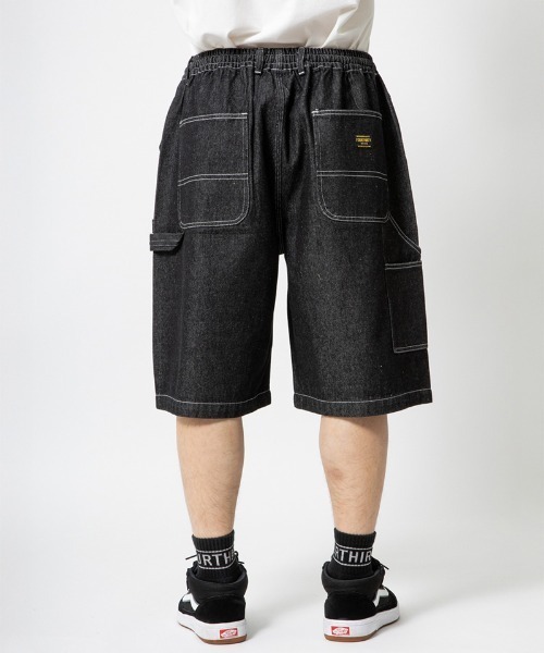 430（フォーサーティ）の「mp13632- ES PAINTER DENIM SHORTS 1-WASH デニムショートパンツ（デニムパンツ・メンズ・インディゴブルー/ブラック・0/1/2/3）」の6枚目の写真