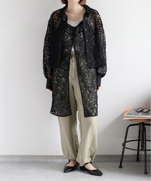 cepo | 〈セットアップ対応〉ロープ刺繍シアーキャミワンピース(ワンピース)