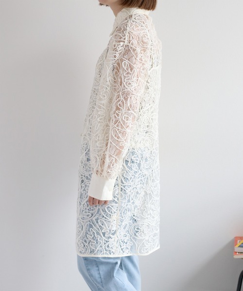 cepo（セポ）の「〈セットアップ対応〉ロープ刺繍シアーキャミワンピース（ワンピース・レディース・ベージュ/ブラック/オフホワイト・M）」の17枚目の写真
