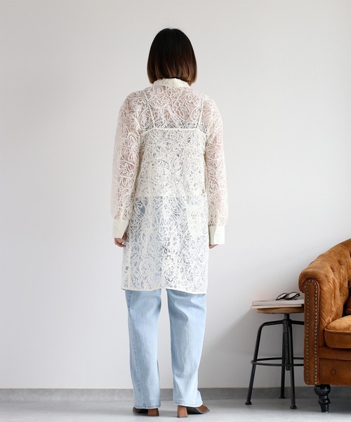 cepo（セポ）の「〈セットアップ対応〉ロープ刺繍シアーキャミワンピース（ワンピース・レディース・ベージュ/ブラック/オフホワイト・M）」の13枚目の写真