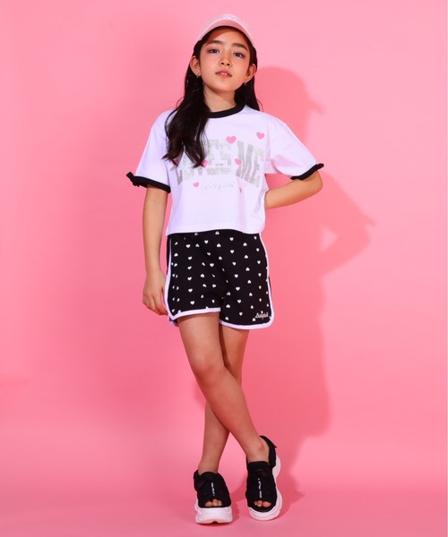 ファッションなデザイン セール】リボンTシャツ×ショートパンツセット 0502K ルームウェア・パジャマ