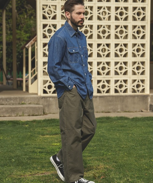 MR.OLIVE（ミスターオリーブ）の「6oz DENIM / BLEACH WASH SERVICEMAN SHIRT（シャツ/ブラウス・メンズ・インディゴブルー・SMALL/MEDIUM/LARGE）」の8枚目の写真