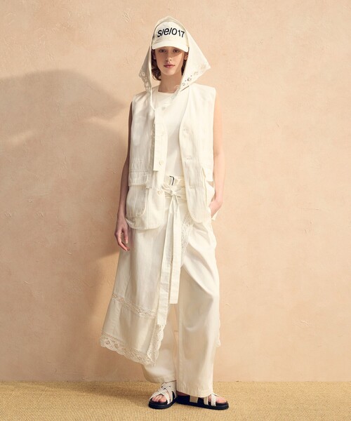 BEAUTY&YOUTH UNITED ARROWS(ビューティーアンドユースユナイテッドアローズ)の「バテンレース ラップスカート(スカート・レディース・オフホワイト/ダークブラウン・FREE)」の11枚目の写真