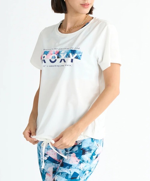tシャツ 「ROXY/ロキシー」25SS YOUR FLAVA TEE/水陸両用速乾ドローコート付き半袖Tシャツ(ラッシュガード) レディース ROXY/ロキシー】25SS YOUR FLAVA TEE/水陸両用速乾ドローコート