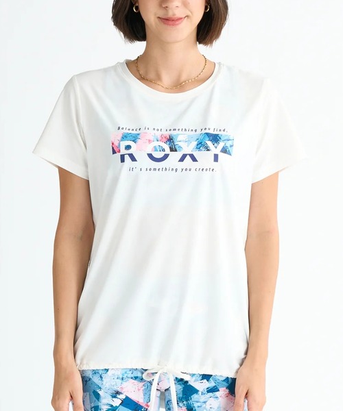 ROXY(ロキシー)の「【ROXY/ロキシー】25SS YOUR FLAVA TEE/水陸両用速乾ドローコート付き半袖Tシャツ(ラッシュガード)(Tシャツ/カットソー・レディース・ブラック/ホワイト・SMALL/MEDIUM)」の3枚目の写真