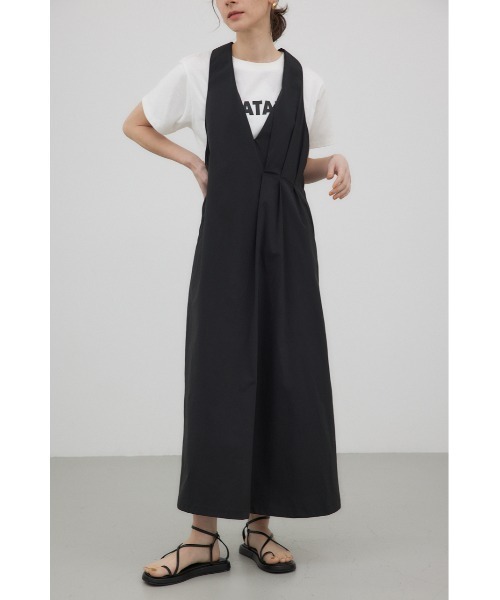 crie conforto(クリーコンフォルト)の「バックハンギングジャンスカ(ワンピース・レディース・ベージュ/ブラック・FREE)」の2枚目の写真