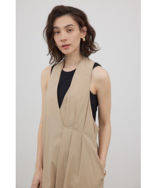 crie conforto(クリーコンフォルト)の「バックハンギングジャンスカ(ワンピース・レディース・ベージュ/ブラック・FREE)」の4枚目の写真