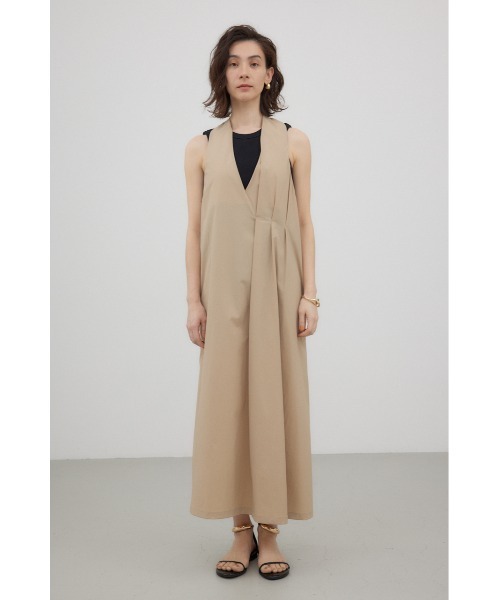 crie conforto(クリーコンフォルト)の「バックハンギングジャンスカ(ワンピース・レディース・ベージュ/ブラック・FREE)」の6枚目の写真