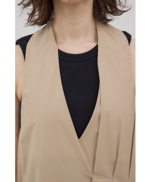 crie conforto(クリーコンフォルト)の「バックハンギングジャンスカ(ワンピース・レディース・ベージュ/ブラック・FREE)」の9枚目の写真