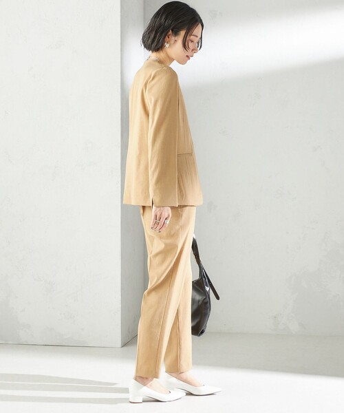 SHIPS（シップス）の「〈手洗い可能〉FUNCTIONAL テーパード パンツ（セットアップ対応）（その他パンツ・レディース・ベージュ/ネイビー・36/38/40）」の7枚目の写真