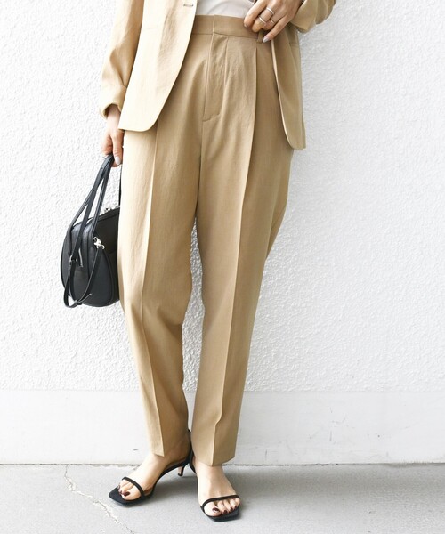 SHIPS（シップス）の「〈手洗い可能〉FUNCTIONAL テーパード パンツ（セットアップ対応）（その他パンツ・レディース・ベージュ/ネイビー・36/38/40）」の19枚目の写真