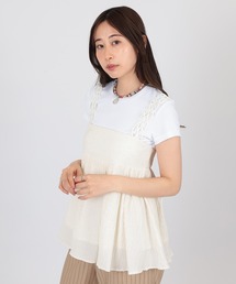 gather flare camisole blouse