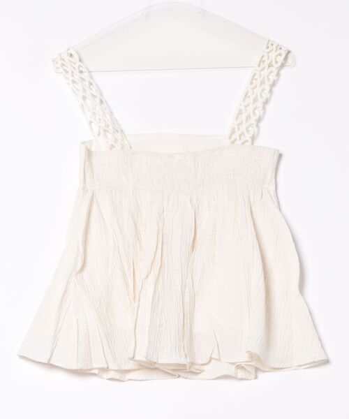 SUWDEE(スーディー)の「gather flare camisole blouse(キャミソール・レディース・アイボリー/ブラック・FREE)」の3枚目の写真