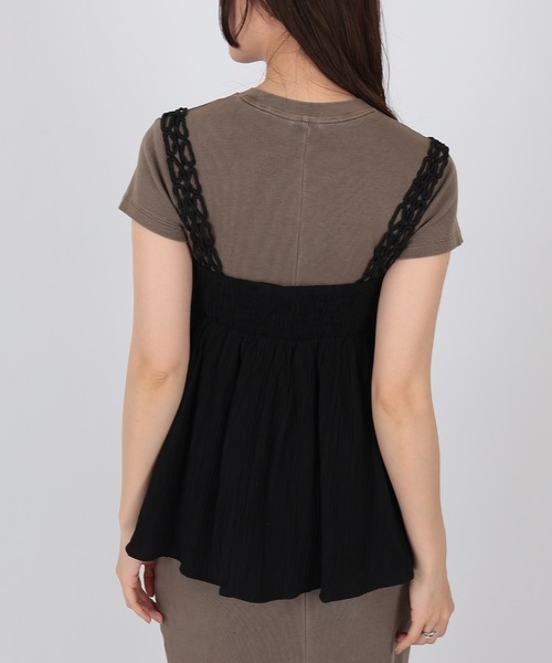SUWDEE(スーディー)の「gather flare camisole blouse(キャミソール・レディース・アイボリー/ブラック・FREE)」の13枚目の写真