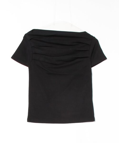 Per sist ence(パーシエンス)の「スムース天竺タックオフショルプルオーバー(Tシャツ/カットソー・レディース・ブラウン/オフホワイト/グレー/ブラック/ピンク・ONE SIZE)」の10枚目の写真