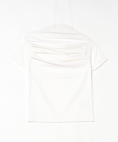 Per sist ence(パーシエンス)の「スムース天竺タックオフショルプルオーバー(Tシャツ/カットソー・レディース・ブラウン/オフホワイト/グレー/ブラック/ピンク・ONE SIZE)」の12枚目の写真