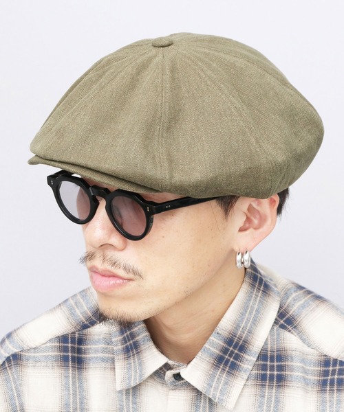 CELEB（セレブ）の「ビッグシルエット キャスケットハンチング ダックキャンバス（キャスケット・メンズ・グレー/ブラック/カーキ・FREE）」の3枚目の写真