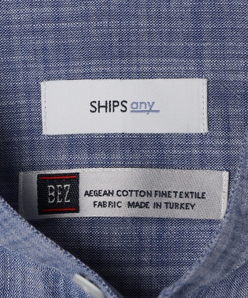 SHIPS any（シップス エニィ）の「SHIPS any: BEZ TEXTILE マルチカラー ストライプ/ソリッド バンドカラー プルオーバー シャツ◇（シャツ/ブラウス・メンズ・ピンク/グリーン/ホワイト/ブルー・X-LARGE/LARGE/MEDIUM/SMALL）」の19枚目の写真