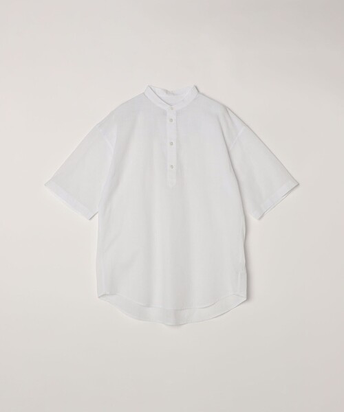 SHIPS any（シップス エニィ）の「SHIPS any: BEZ TEXTILE マルチカラー ストライプ/ソリッド バンドカラー プルオーバー シャツ◇（シャツ/ブラウス・メンズ・ピンク/グリーン/ホワイト/ブルー・X-LARGE/LARGE/MEDIUM/SMALL）」の14枚目の写真