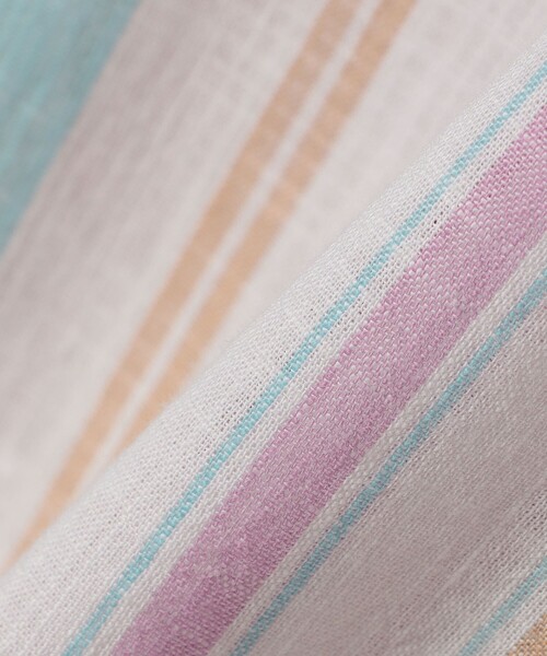 SHIPS any（シップス エニィ）の「SHIPS any: BEZ TEXTILE マルチカラー ストライプ/ソリッド バンドカラー プルオーバー シャツ◇（シャツ/ブラウス・メンズ・ピンク/グリーン/ホワイト/ブルー・X-LARGE/LARGE/MEDIUM/SMALL）」の11枚目の写真