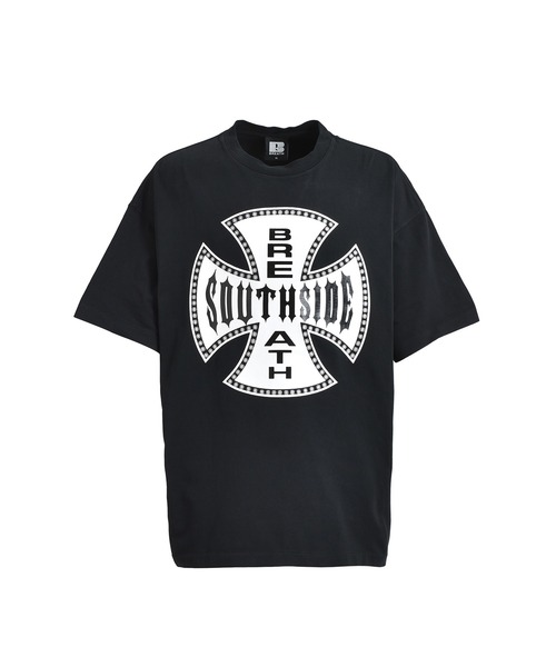 【BREATH】 SOUTHSIDE CROSS LOGO TEE SOUTHSIDE CROSS LOGO TEE / BLACK × WHITE – BREATH - サイズ