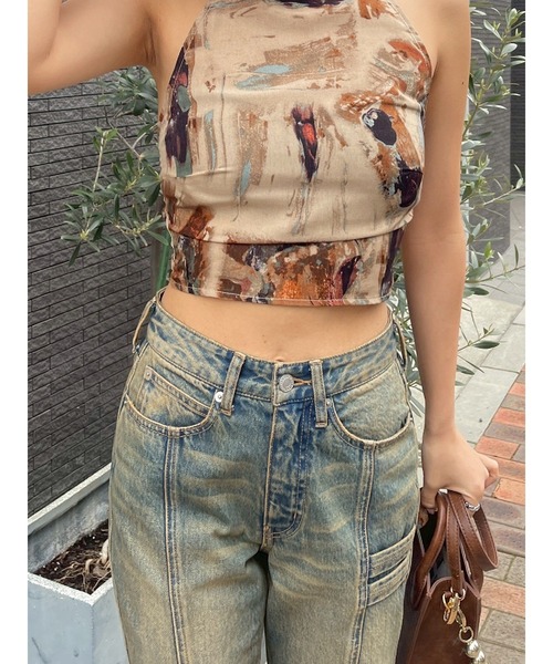 EVRIS（エヴリス）の「センターシームワイドフレアデニムパンツ（デニムパンツ・レディース・ブラック/インディゴブルー・SMALL/MEDIUM）」の21枚目の写真