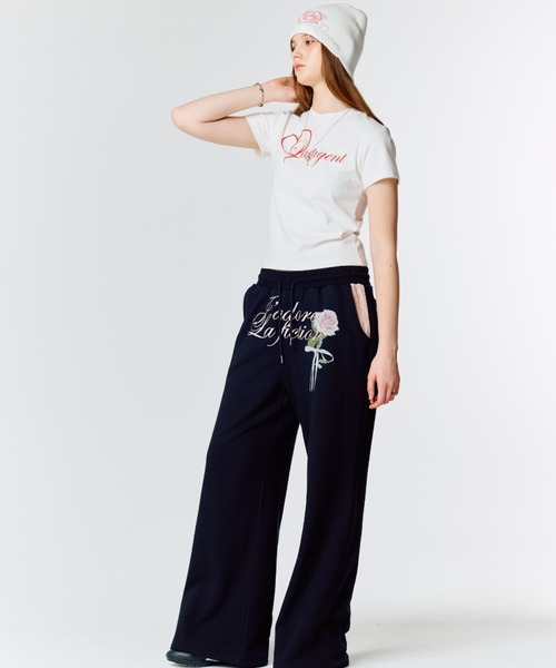 LARTIGENT ♥ L14 ROSE TRACK PANTS /追跡付 L15 ROSE TRAINING PANTS（スウェットパンツ）｜LARTIGENT