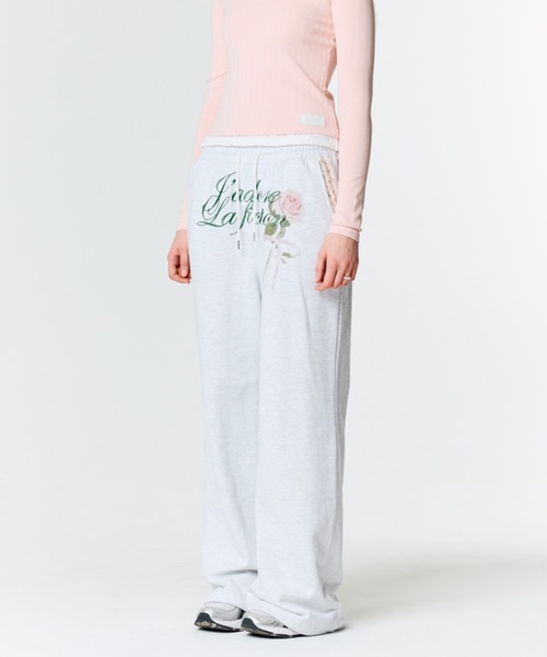 LARTIGENT(ラーティゼン)の「L15 ROSE TRAINING PANTS(スウェットパンツ・レディース・ブラック/その他・FREE)」の13枚目の写真