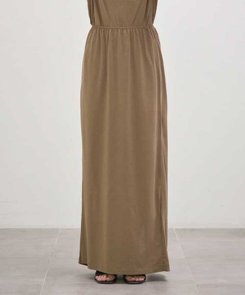 INSCRIRE/アンスクリア】Light Jersey Long Skirt/コットン