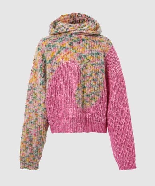 ERL（イーアールエル）の「MEN VENICE CHECKER SLEEVE HOODIE KN