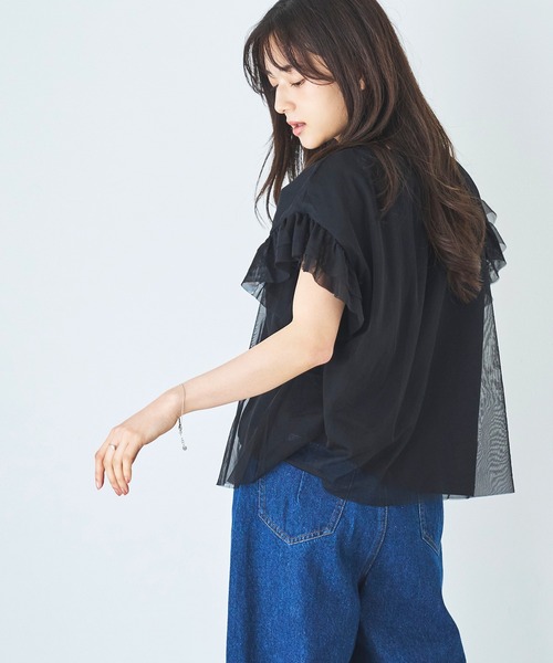 チュールドッキングトップス レディース sakishimatokyo 「3WAY」チュールドッキングトップス レディース