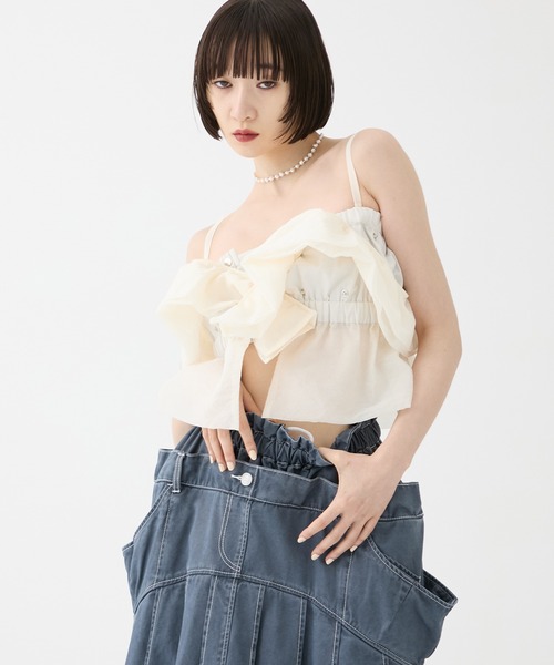 ヒロミシスル　フラワーベスト新作未使用 オフィス 事務服 制服 受付 SERVO サーヴォ GROW (グロウ)ベスト