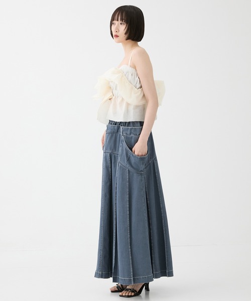 HOUGA/ホウガ】《STUDIOUS別注》frower frill vest/フラワー