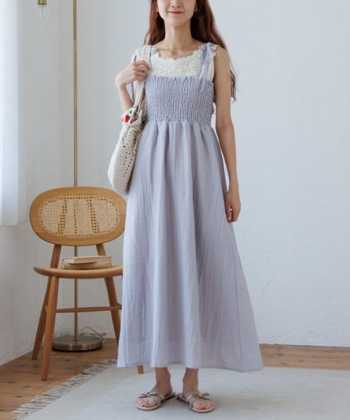 fleurs et fruits*様♡ワンピース セール】 フラワープリントミニキャミワンピース《2025summer