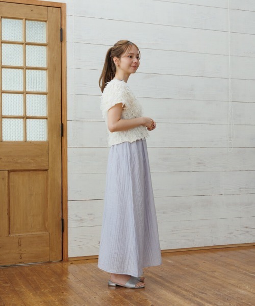 flower（フラワー）の「ナチュラルキャミワンピース5（ワンピース・レディース・アイボリー/ブラック/グレー・FREE）」の6枚目の写真