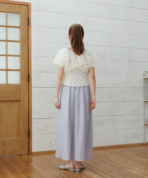 flower（フラワー）の「ナチュラルキャミワンピース5（ワンピース・レディース・アイボリー/ブラック/グレー・FREE）」の7枚目の写真