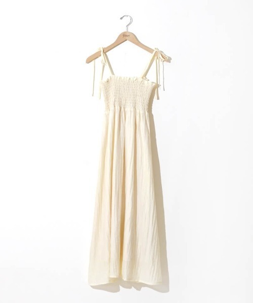 flower（フラワー）の「ナチュラルキャミワンピース5（ワンピース・レディース・アイボリー/ブラック/グレー・FREE）」の11枚目の写真