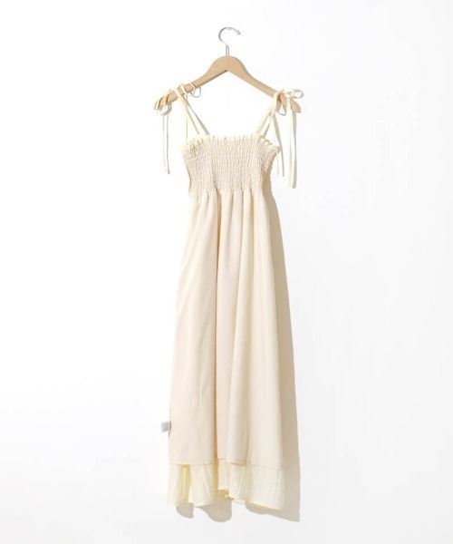 flower（フラワー）の「ナチュラルキャミワンピース5（ワンピース・レディース・アイボリー/ブラック/グレー・FREE）」の16枚目の写真