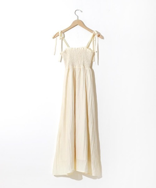 flower（フラワー）の「ナチュラルキャミワンピース5（ワンピース・レディース・アイボリー/ブラック/グレー・FREE）」の17枚目の写真