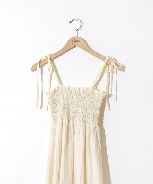 flower（フラワー）の「ナチュラルキャミワンピース5（ワンピース・レディース・アイボリー/ブラック/グレー・FREE）」の18枚目の写真