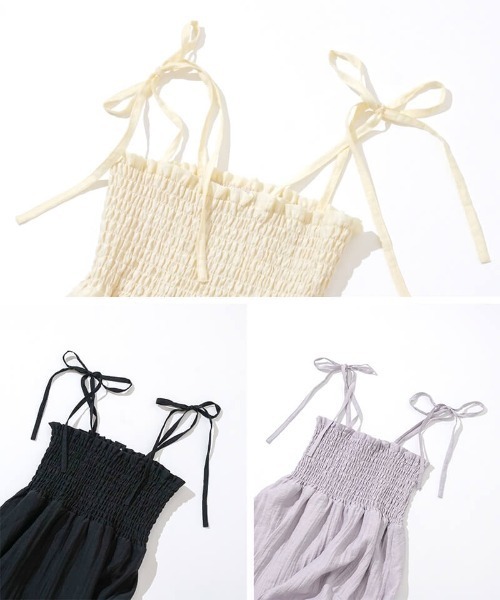 flower（フラワー）の「ナチュラルキャミワンピース5（ワンピース・レディース・アイボリー/ブラック/グレー・FREE）」の21枚目の写真