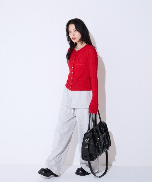 JEANASIS(ジーナシス)の「【接触冷感】スウェットコクーンタックパンツ/499177(スウェットパンツ・レディース・ホワイト/ブラック/ブラウン/グレー・FREE)」の7枚目の写真