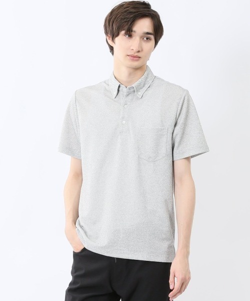 FUKUZŌ メッシュボタンダウンシャツ XL ベージュ　半袖 セール】【吸水速乾】タカキュー ドビーメッシュ ボタンダウン