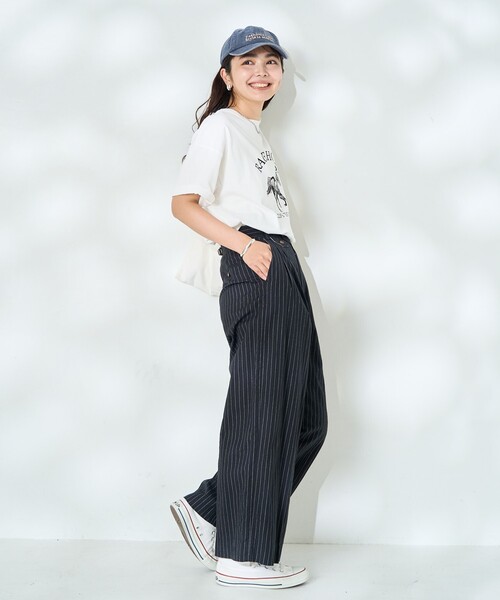 FREAK'S STORE(フリークスストア)の「アニマルプリント Tシャツ/SAFARI Tシャツ/サファリTシャツ(Tシャツ/カットソー・レディース・ベージュ/サックスブルー/オフホワイト/チャコールグレー・フリ-)」の13枚目の写真