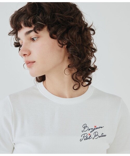 PETIT BATEAU（プチバトー）の「PBプリントクルーネック半袖Ｔシャツ（Tシャツ/カットソー・レディース・ホワイト・SMALL/MEDIUM/X-SMALL）」の10枚目の写真