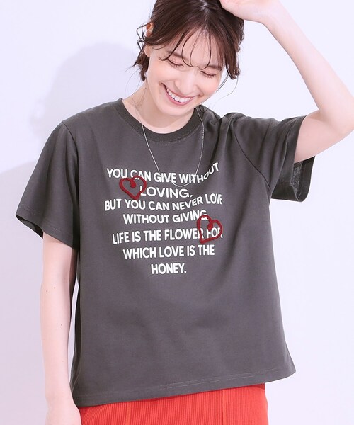 ルージュ『パリより愛を込めて』文字刺繍 Tシャツ　レアな商品 セール】【S-LL】選べる4柄 デザイン刺繍アソートTシャツ（T