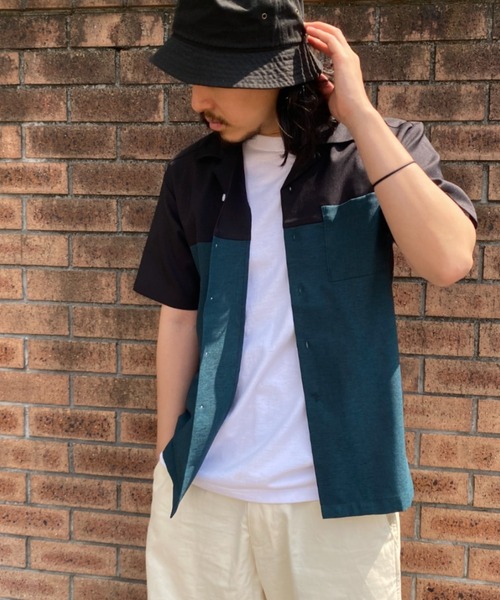 NO NEED(ノーニード)の「バイカラーシャツ(シャツ/ブラウス・メンズ・ライトグリーン/ライトグレー・S/M)」の11枚目の写真